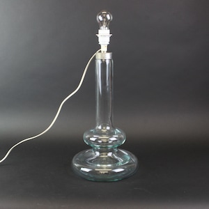 Rare lampe de Table en verre Designer Michael Bang pour Holmegaard, des années 1960