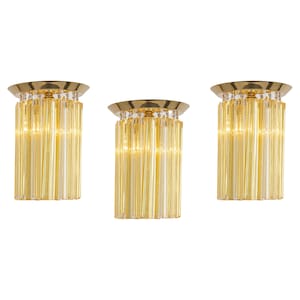 Petite Murano Glass Flush Mount Light Design Venini for Kalmar, Austria, 1970s