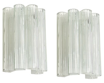 1 of 4 Large Murano Glass Wall Sconces by Doria, Germany, 1960s