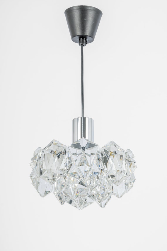 fig London Flat Aerialpile frill SK グレー 1 of 2 Petite Pendant Lights Crystal Glass by Kinkeldey