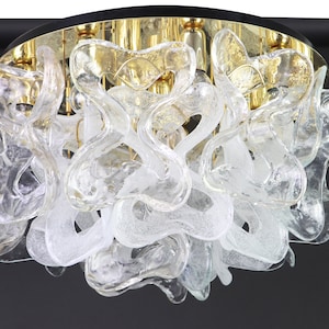 1 of 3 Murano Glass Flush Mount Designed by Carlo Nason for Kalmar, 1960s