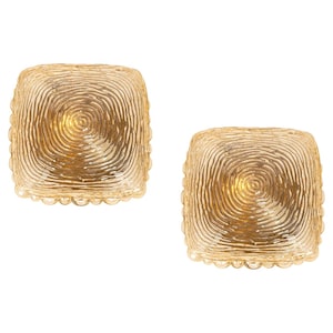 1 of 3 Pairs of Amber Glass Sconces in Thumbprint Shape, Germany, 1970s