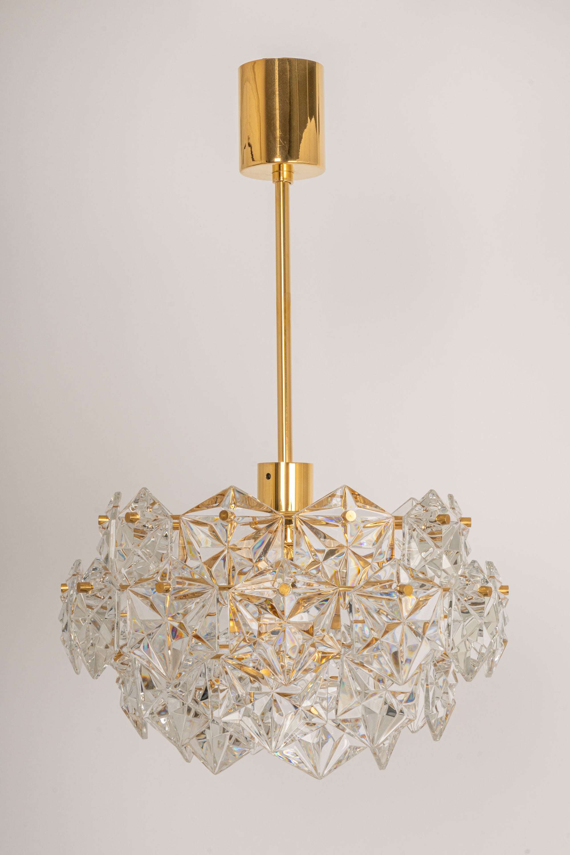 1 of 2 Petite Pendant Lights Crystal Glass by Kinkeldey