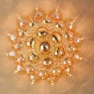 1 of 3 Bubble Glass Flush Mounts by Helena Tynell, Limburg, Germany, 1970s