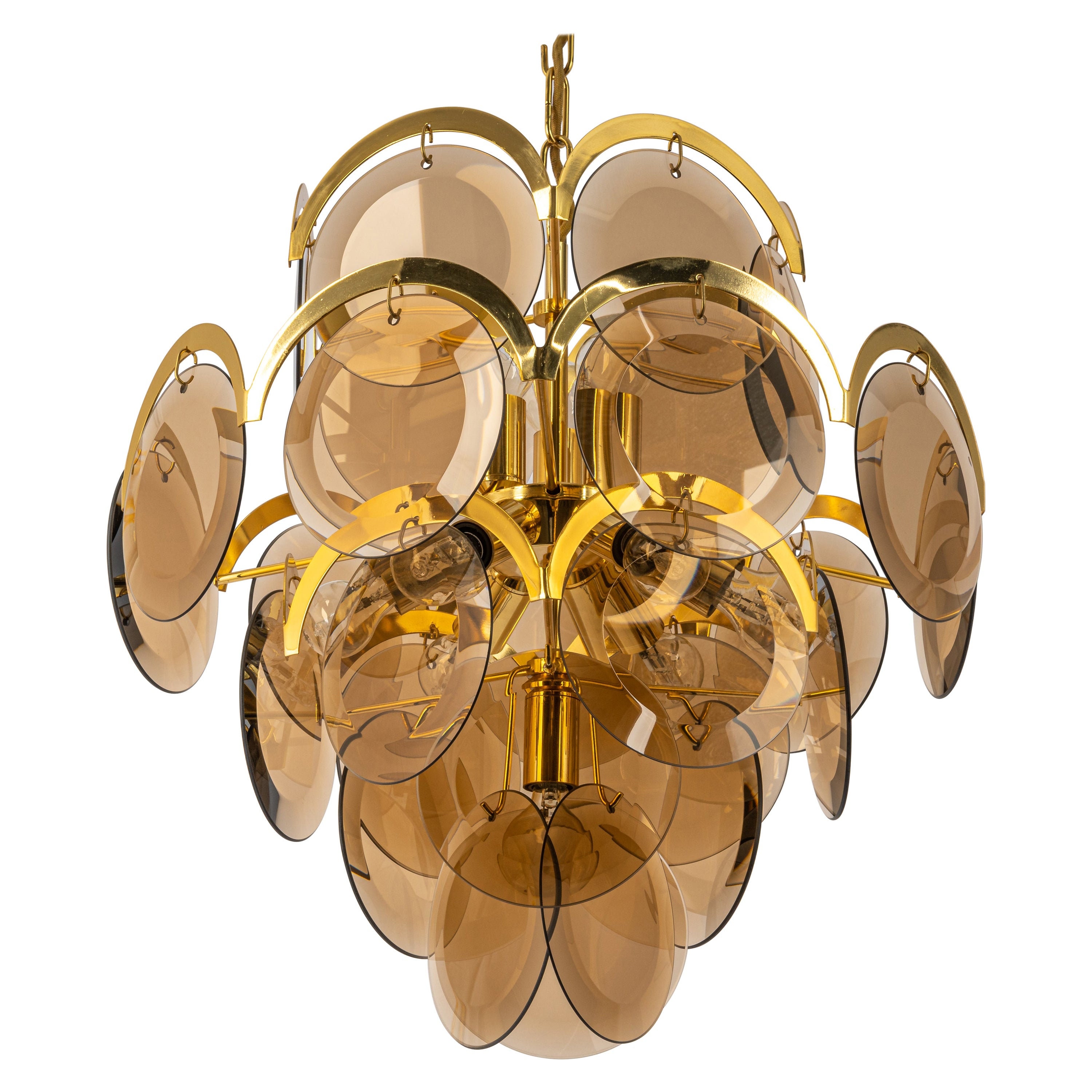 Glass cheap disc chandelier