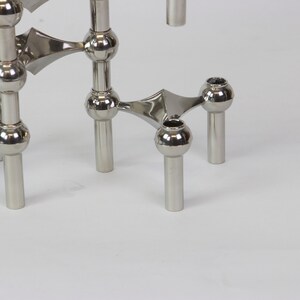 70s Mid century Candle Holder Chrome Nagel Candlestick Set of 12 Pieces image 6