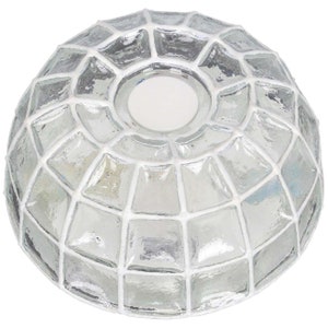 1 of 5 White Iron and Clear Glass Ceiling Lights by Limburg, Germany, 1960s