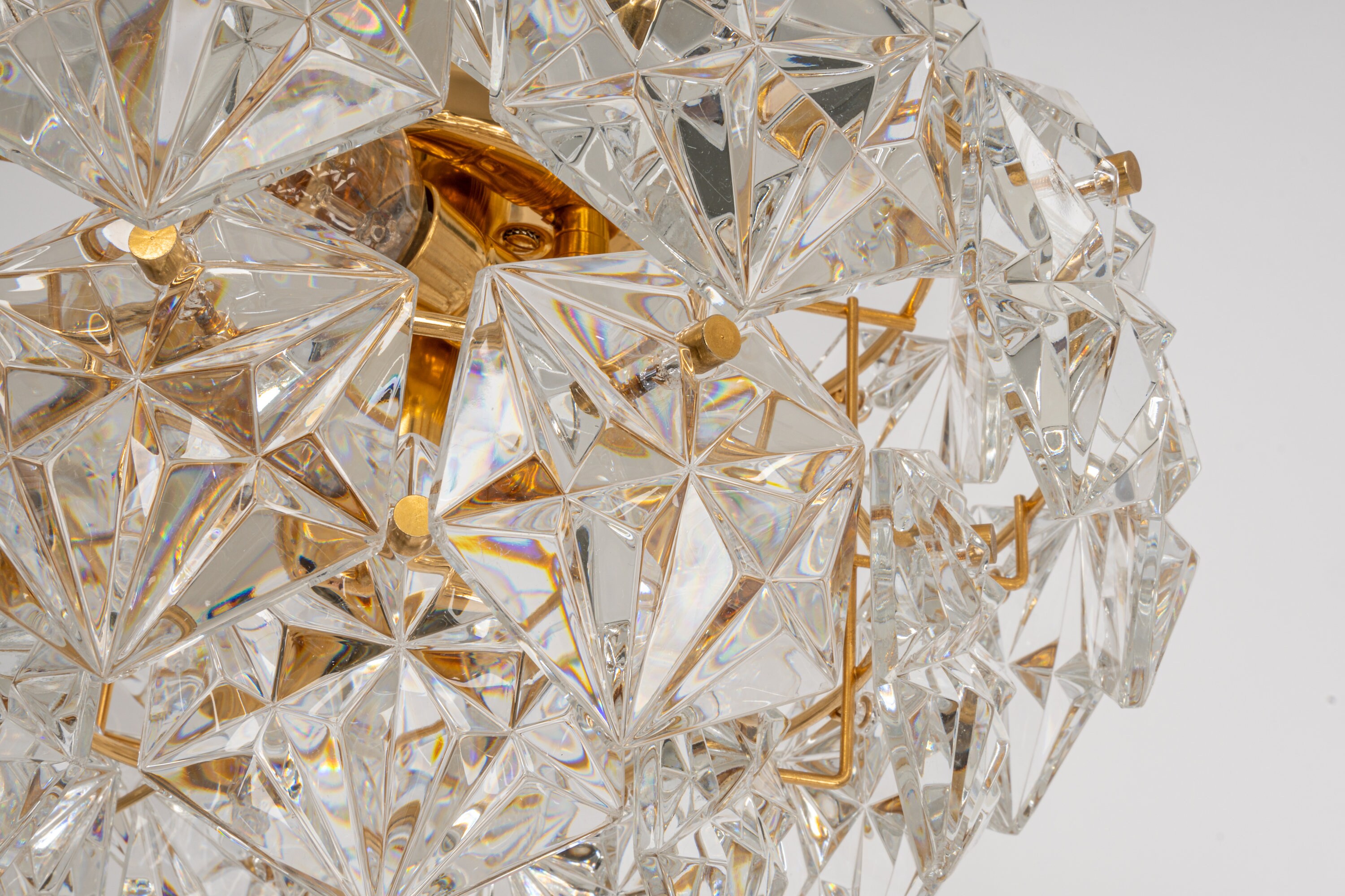 1 of 2 Petite Pendant Lights Crystal Glass by Kinkeldey
