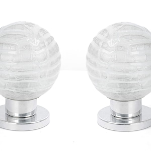 Pair of vintage small Murano Table lamps by Doria, Germany, 1970s