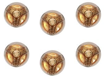 1 of 6 Small Wall Sconces Koch & Lowy by Peill Putzler, Germany, 1970s