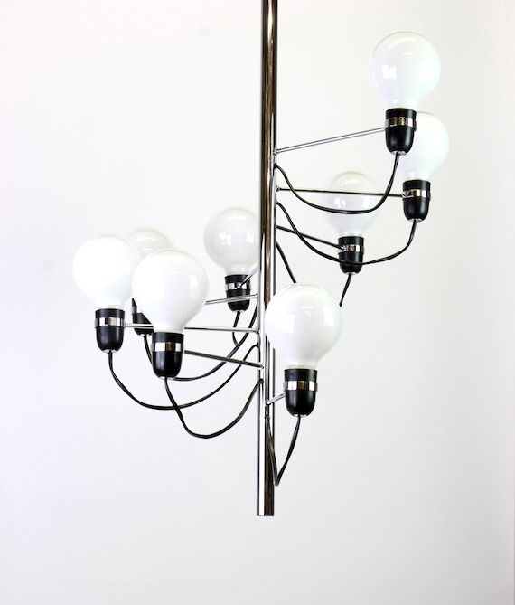 Big Spiralling Pendant Lamp by Gino Sarfatti Italy