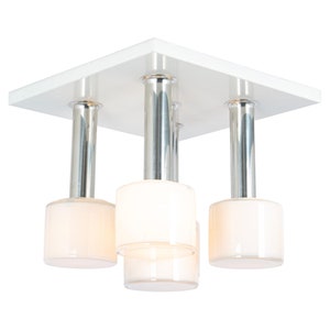 Petite Sputnik Opal Glass Flush mount by Doria, Germany, 1970s
