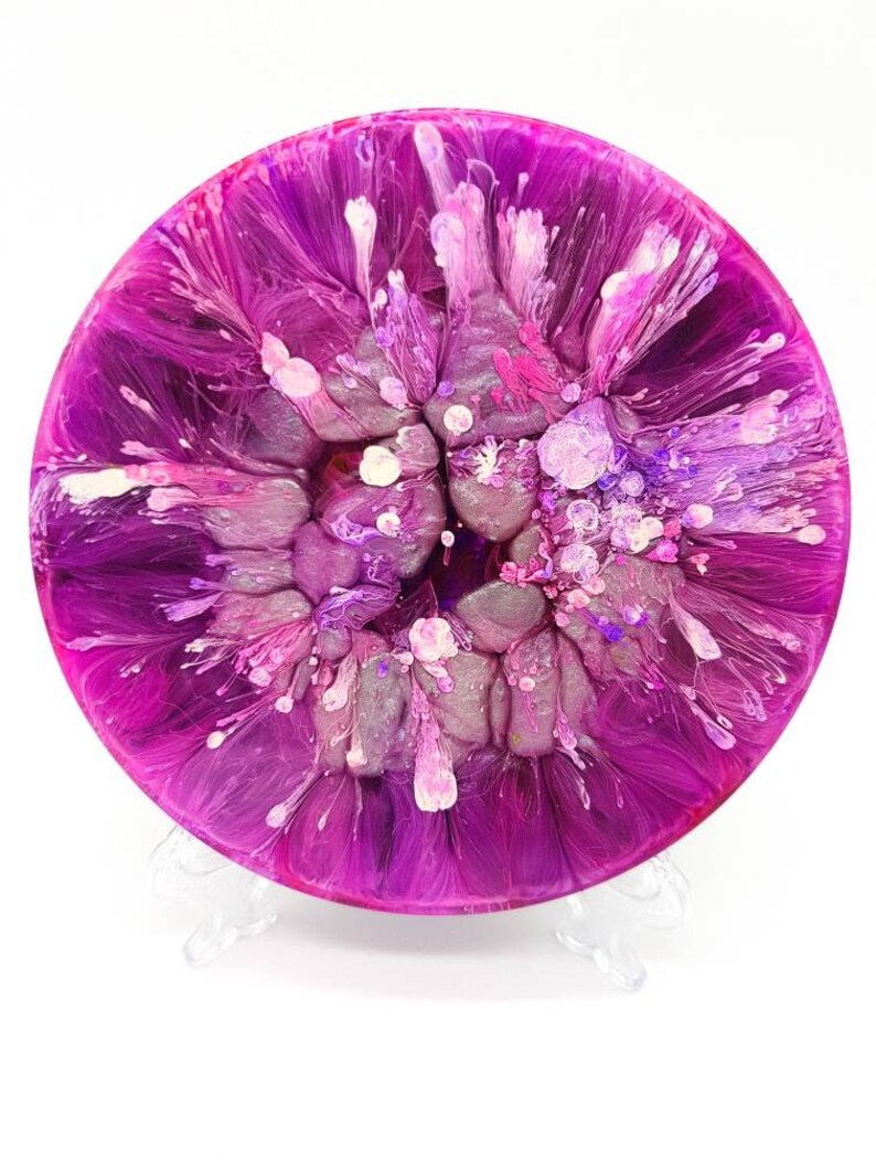 Round Petri dish Luxury Resin Coaster Art Drinkware Tableware Home D\u00e9cor Coaster set HomeWare Pink Bombs