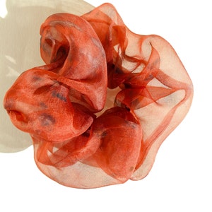 Silk Organza Scrunchie // Plant Dyed Scrunchie zdjęcie 8