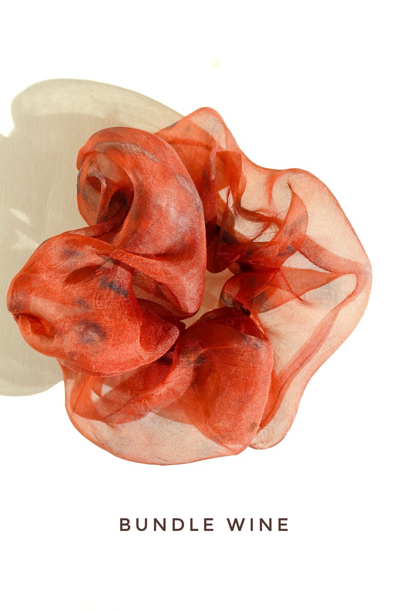 Silk Organza Scrunchie // Plant Dyed Scrunchie zdjęcie 8