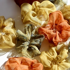 Silk Organza Scrunchie // Plant Dyed Scrunchie - Etsy