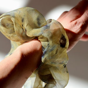 Silk Organza Scrunchie // Plant Dyed Scrunchie image 4