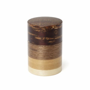 Japanese Cylinder Tea Caddy - Cherry Bark, Chazutsu, Tea Canister, Tea Container