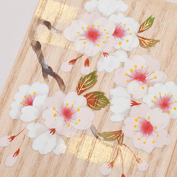 Small Paulownia Wood Box - Cherry Blossom, Wooden Storage Box