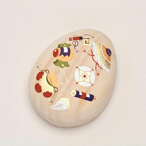 Egg-shaped Small Paulownia Wood Box - Good Luck Charm 1, Wooden Storage Box , Pill case, Jewellery Storage Box, Keepsake Box, Desk Organizer