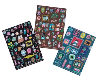 Yumi Kitagishi: Hobonichi Folder Set of 3 for A6 Size (Little Gifts), Hobonichi Techo Accessories