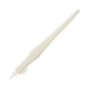 Japanese White Porcelain Body Glass Dip Pen , Gifts for Writers