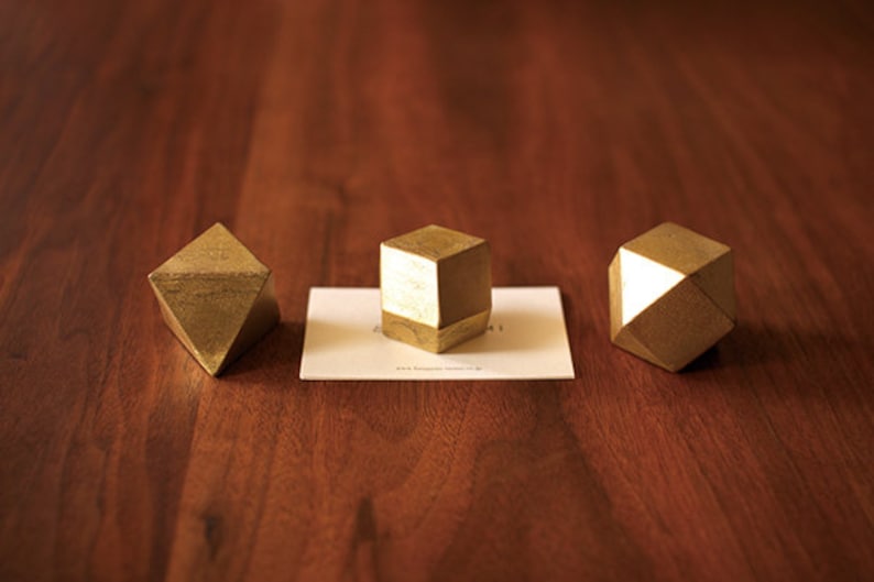 Triangle Paperweight FUTAGAMI Brass Paperweight - Triangle - Etsy
