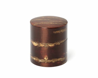 Japanese Cherry Bark Tea Caddy Small Size, Chazutsu, Tea Canister, Tea Container