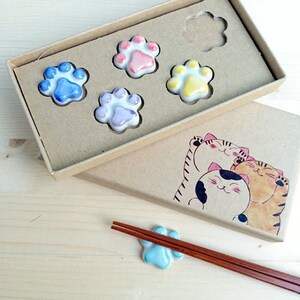 Cat Paws Chopstick Rest Set of 5pcs, Kitchen Supplies