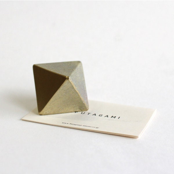 Triangle Paperweight FUTAGAMI Brass Paperweight - Triangle - Etsy