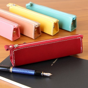 High Quality Himeji Leather Pencil Case, Leather Pen Case, Leather Pen Holder, Japanese Stationery