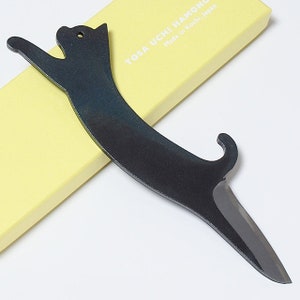 Tosa Uchi-Hamono (Tosa Blade) Cat Shaped Knife with Case, Craft Knife, Utility Knife, Japanese Knife