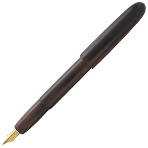 Hirai Mokko&#39;s Handmade Fountain Pen - Ebony- Fine Nib, Japanese Fountain Pen, Gifts for Writers