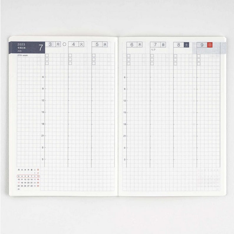 Hobonichi Weekly Calendar 2023 Hobonichi Techo Accessories Etsy