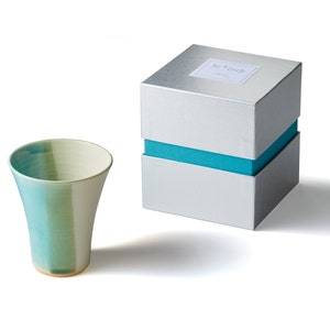 Rainbow Color Kyo ware / Kiyomizu ware（Kyo yaki / Kiyomizu yaki Beer Cup - Blue, Kitchen Supplies