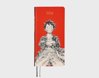 Hobonichi Techo 2026 Spring April Start - ONE PIECE magazine: Straw Hat Luffy (Red) Weeks Hardcover Book - Japanese Edition