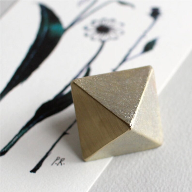 Triangle Paperweight FUTAGAMI Brass Paperweight - Triangle - Etsy
