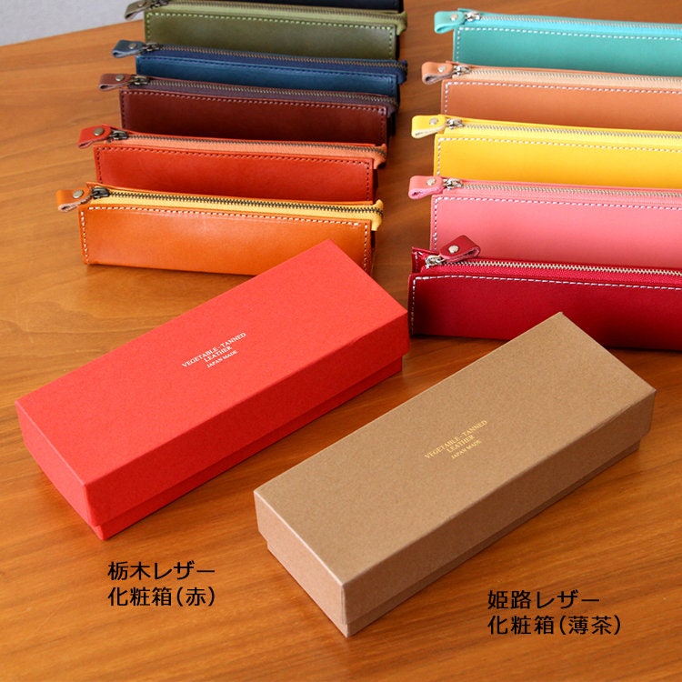 Beige Japanese buffalo pen case - Luxury leathergoods