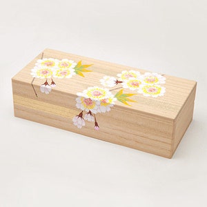 Paulownia Wood Box - Yaezakura (Double-Flowered Cherry Blossom), Wooden Storage Box , Glasses Case, Desk Organizer, Desk Accessories