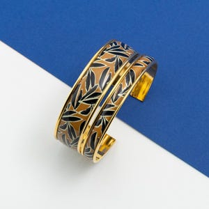 Polsino, bracciale, resina, grafico, motivo "Camel Palm" Oro/Argento/Bronzo