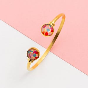 JONC, Bracciale, resina, motivo "Paint Cherry" Oro/Argento/Bronzo
