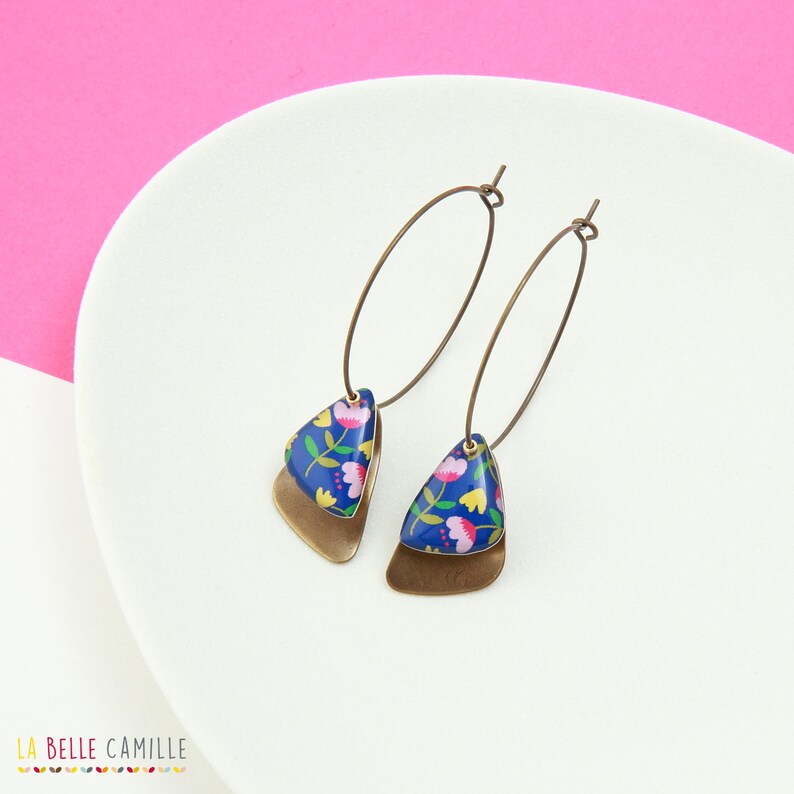 resin Green foliage goldsilverBronze pattern NINON model Creoles
