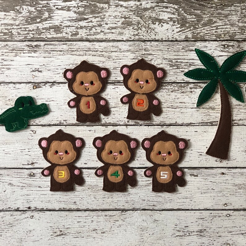 5 little monkey puppets