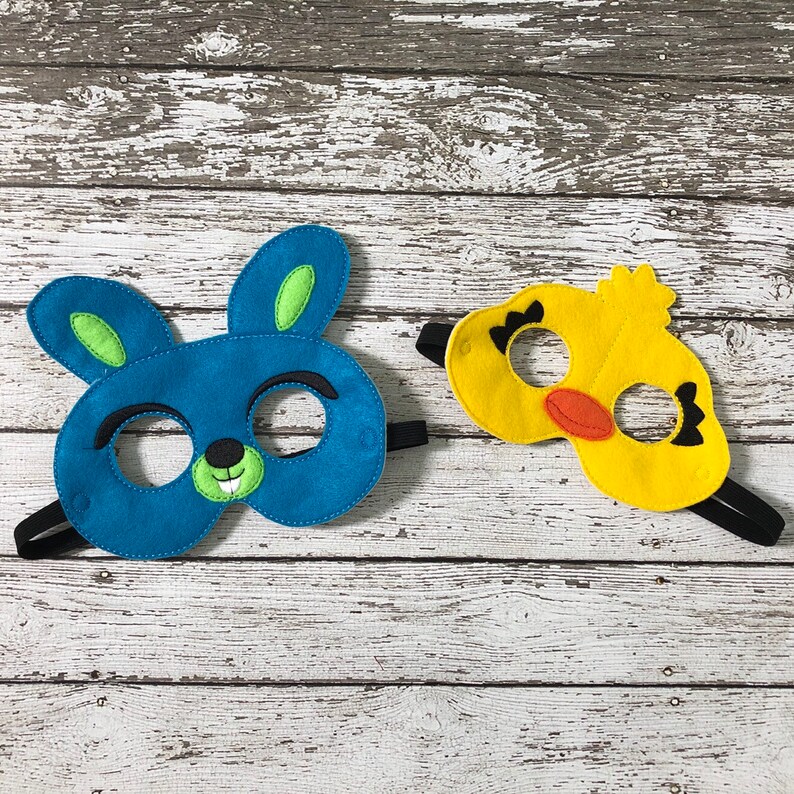 Toy Story Inspired Mask Bunny Mask Ducky Mask Toy Story Birthday Party Favor Halloween Mask Halloween Costume Dress up Pretend Play