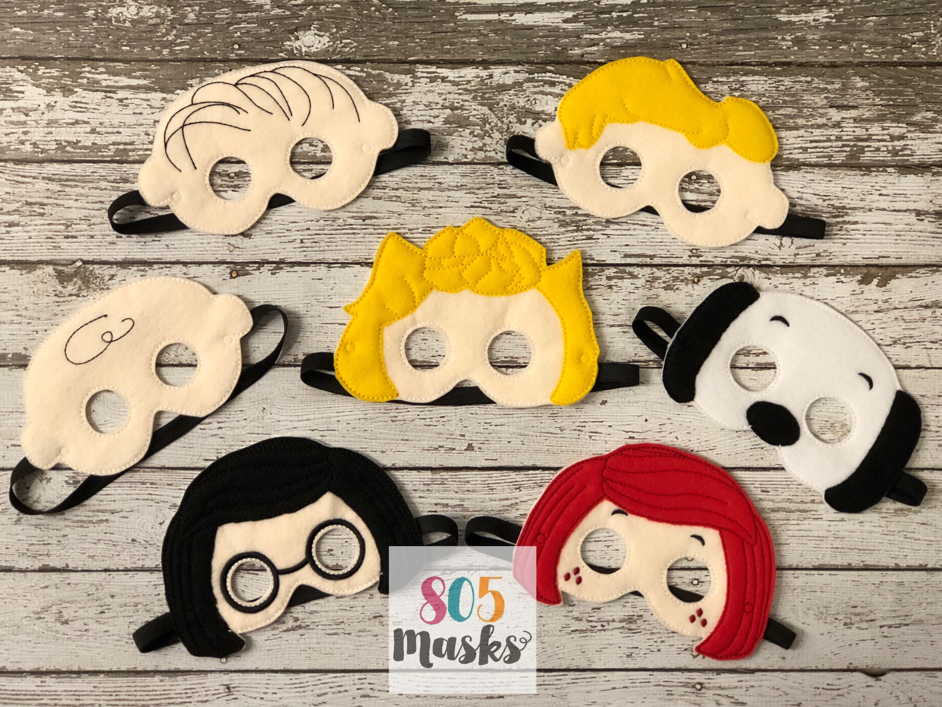 Peanuts inspired masks Peanuts halloween costume childrens Etsy