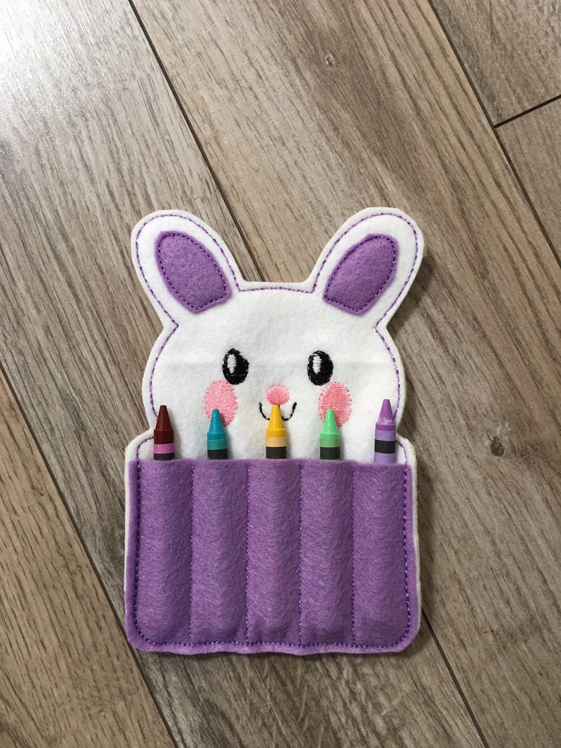 Bunny Birthday party Easter Bunny Crayon Holders Bunny Toy Crayon Birthday Favor Easter Basket Toy Rabbit Crayon Holder