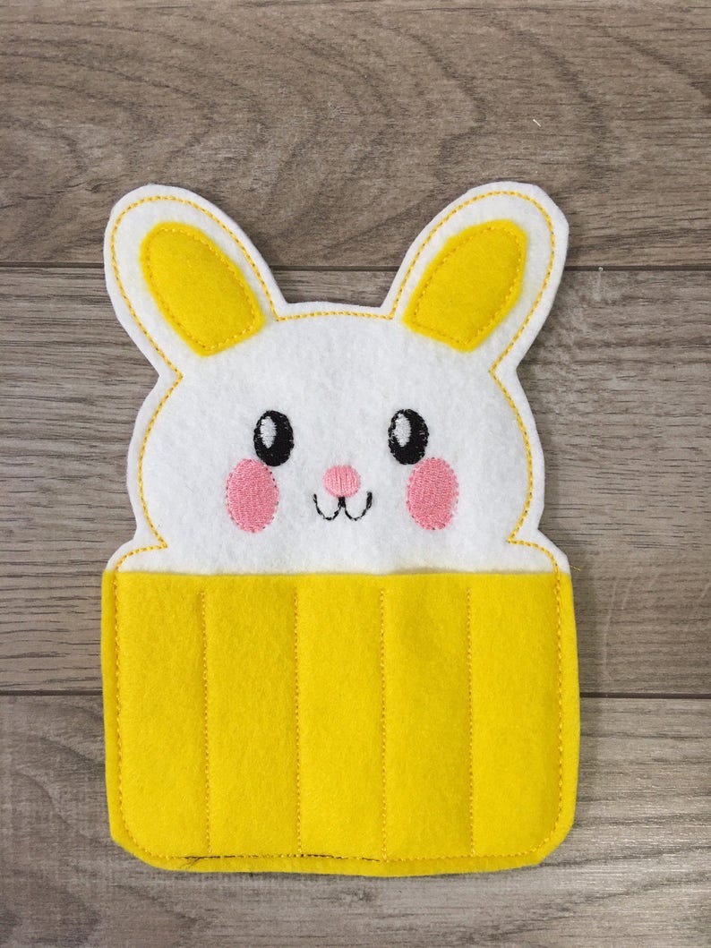 Bunny Birthday party Easter Bunny Crayon Holders Bunny Toy Crayon Birthday Favor Easter Basket Toy Rabbit Crayon Holder