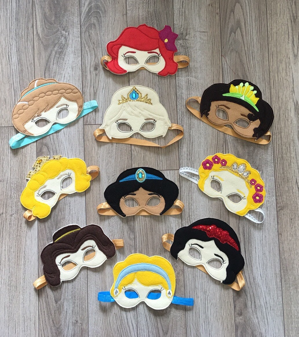 Princess Mask Dress up Princess Halloween Costume Pretend Play Etsy