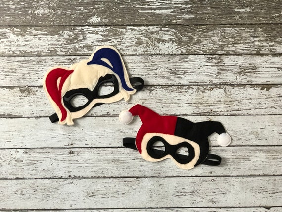Harley Quinn Inspired Masks Kids Masks Kids Costumes | Etsy