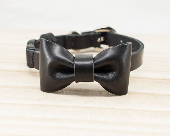 black bow tie cat collar